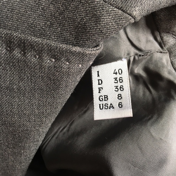 MOSCHINO cheap & chic label unique gray fitted wool blazer SZ 6 - Picture 8 of 8